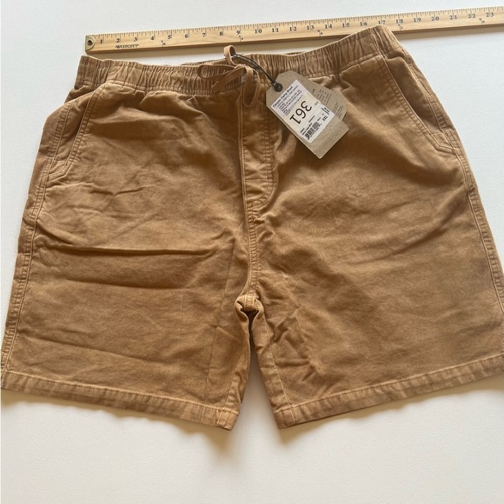 Prana Canyon Camp Pull On Shorts ORGANIC COTTON Earthbound 2XL Tan NWT $75 (D4)